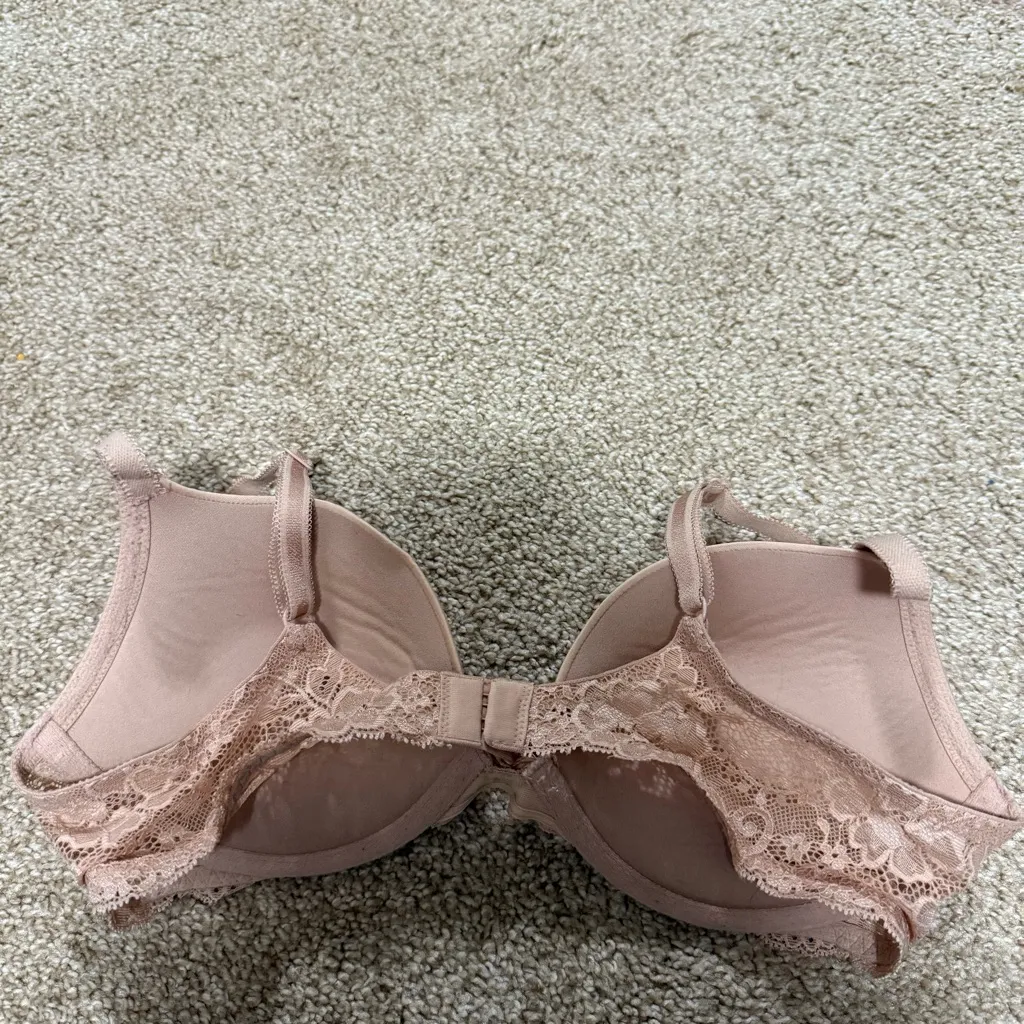 Victoria's Secret Dream Angels Push-Up Nude Lace Bra Bow Detail 34C - Image 2