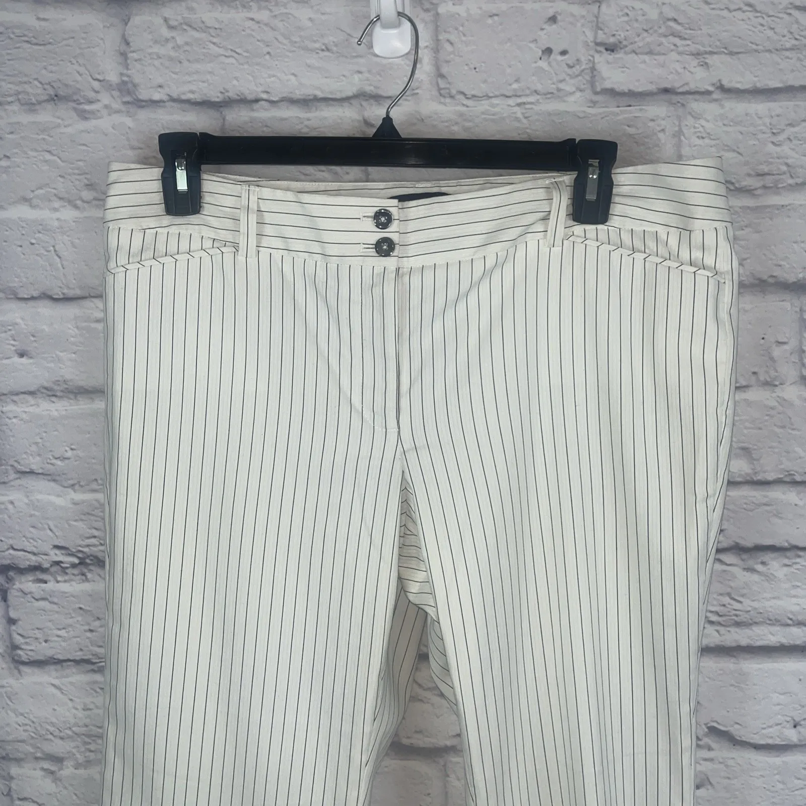 White House Black Market Women's Legacy Pinstripe Bootcut Lined   Pants 14R READ - Image 5