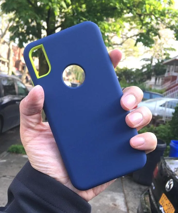 iPhone XS Max Stylish Durable Full Cover Shock Defender Armor Case Blue/Green Blue - Image 6