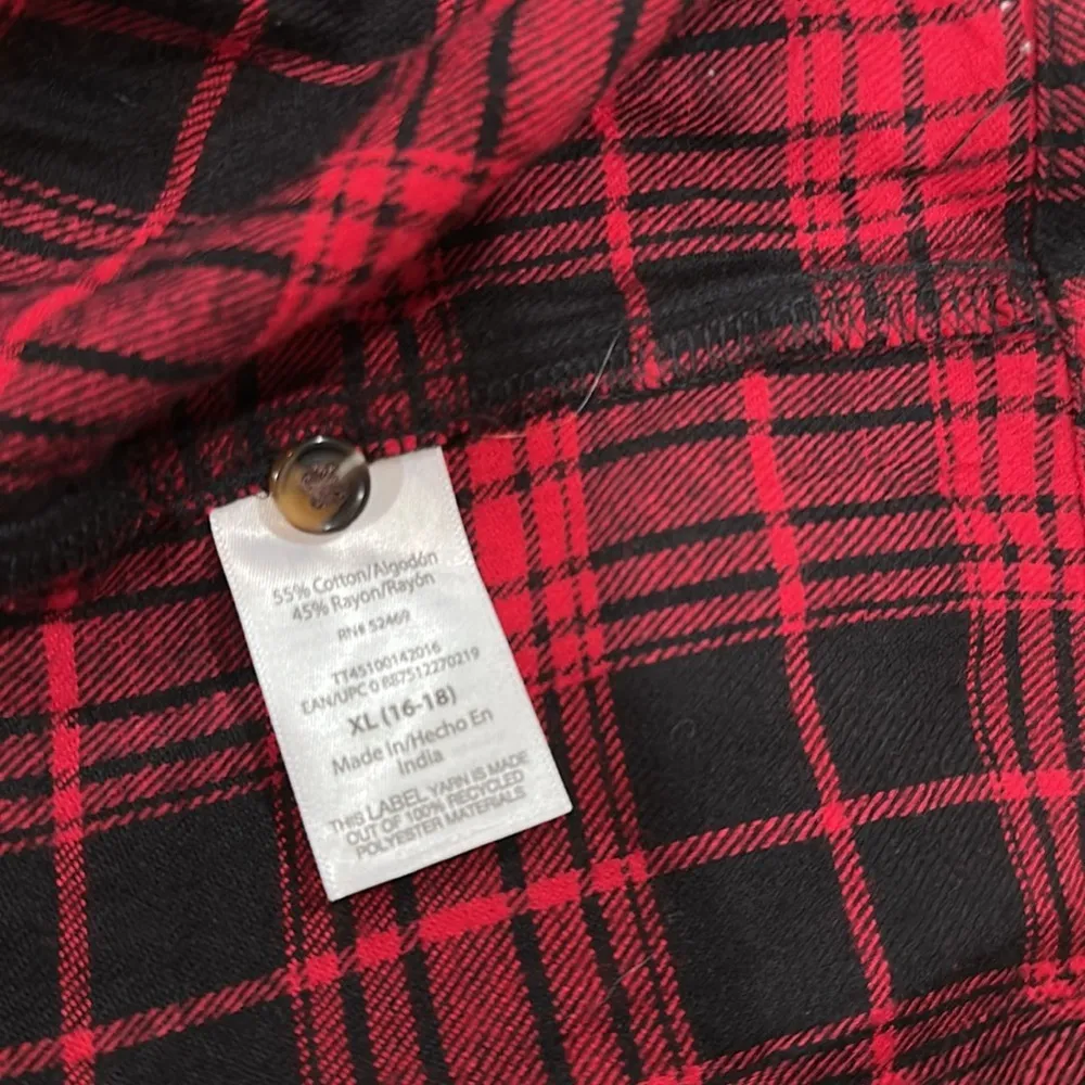 Time and Tru red and black plaid dress size XLarge - Image 4