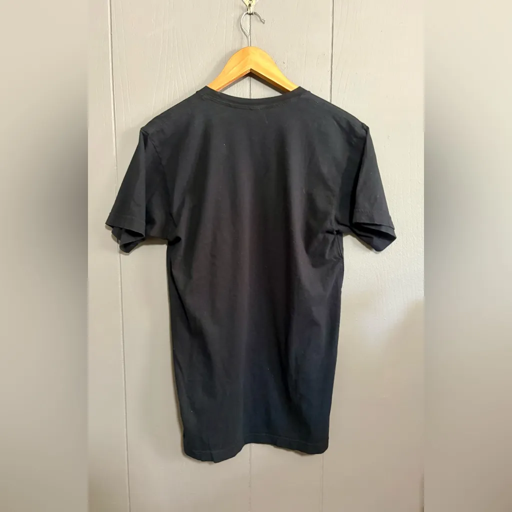 AMERICAN APPAREL Black T-Shirt with CSUN Illustration Pink Graphic - Image 3