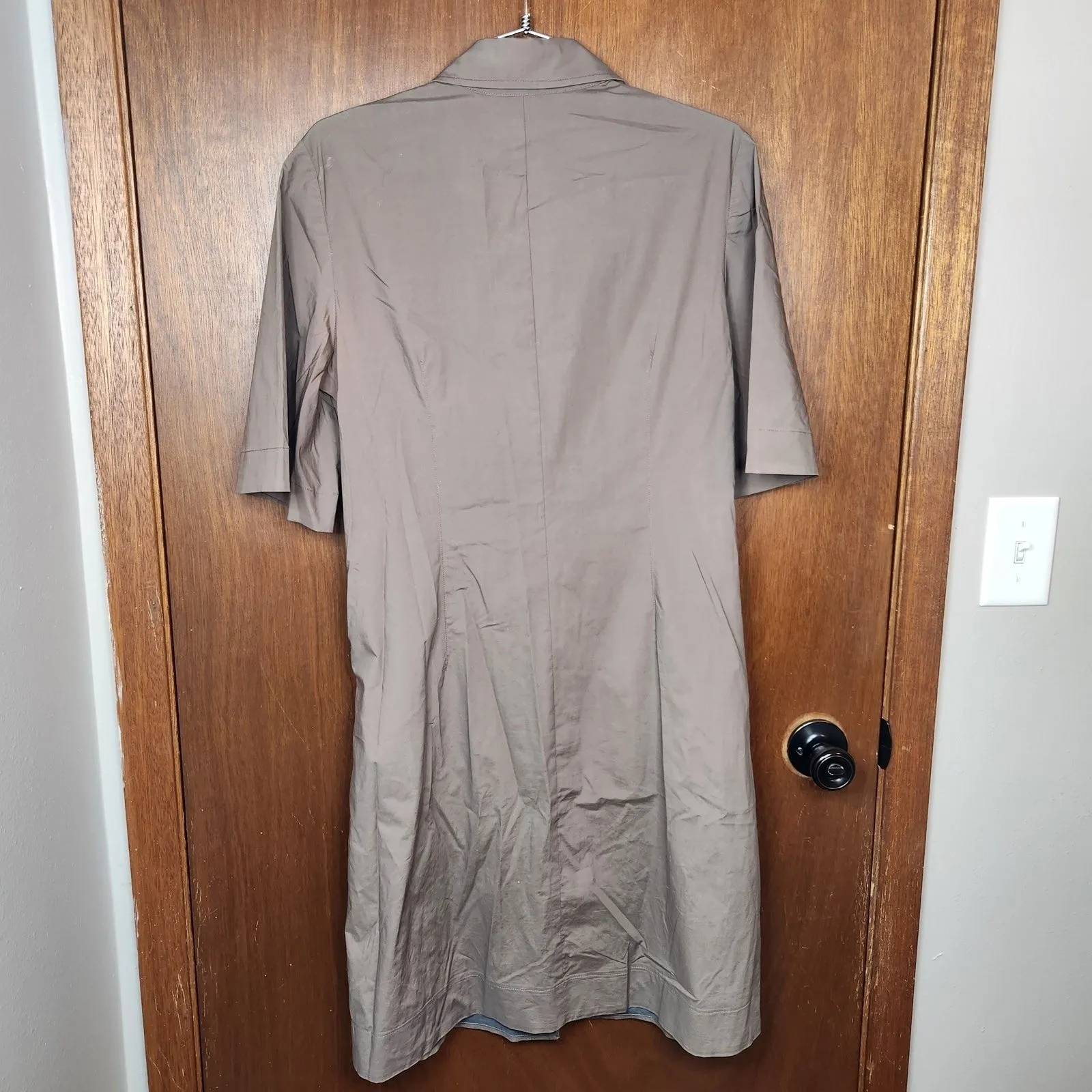 Trina Turk Olive Green Button Down Twist Front Mini Dress - Image 5