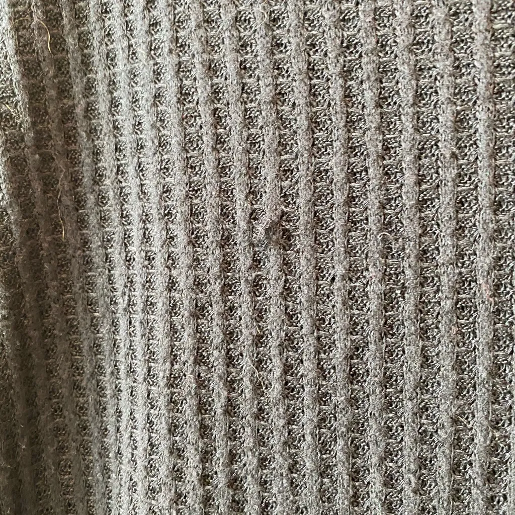 Double Zero Black Long Sleeve Waffle Knit Top - Image 2