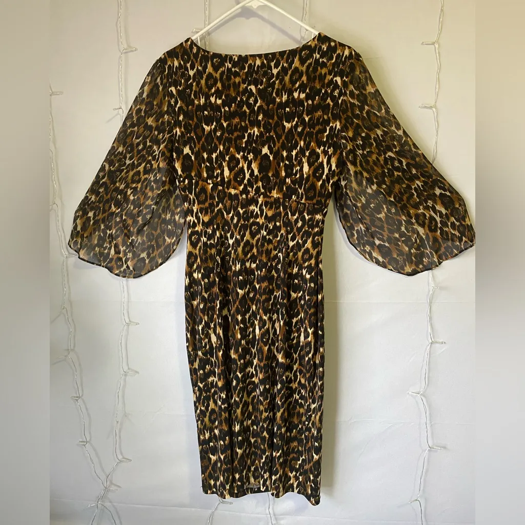 Connected Apparel Leopard Print Dress - Image 5