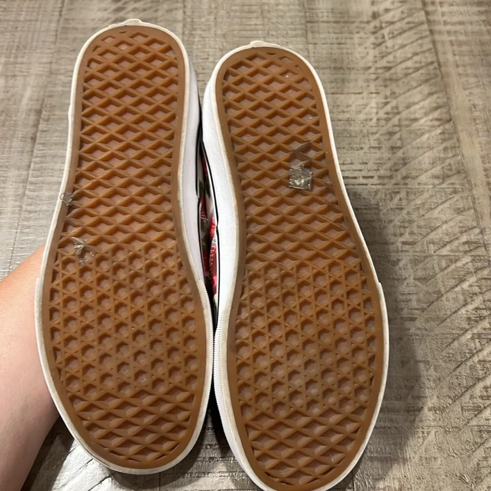 VANS checkerboard roses floral lace up Canvas Low Skate sneakers coastal - Image 6