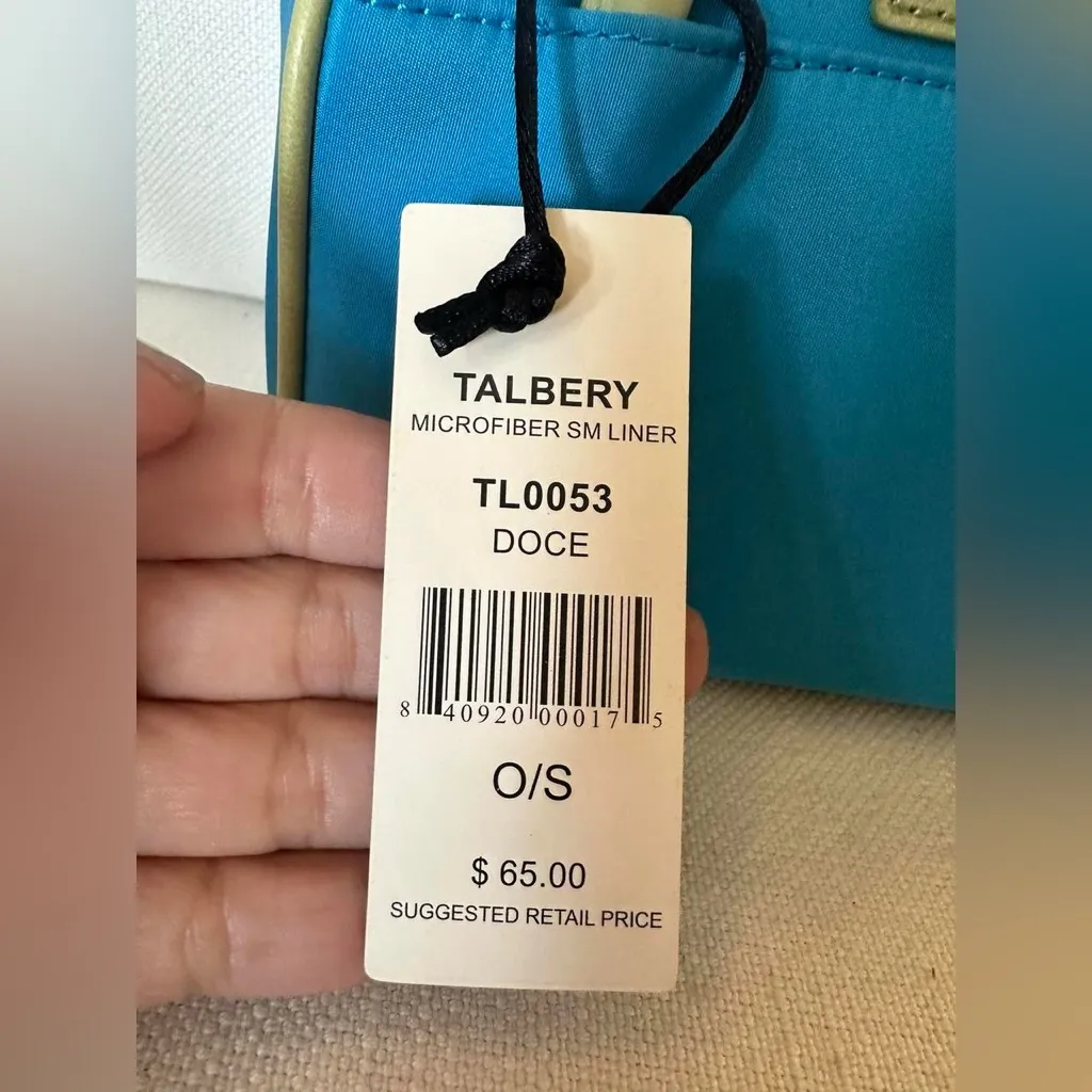 TALBERY Mini Microfiber Tote – NWT Blue - Image 6