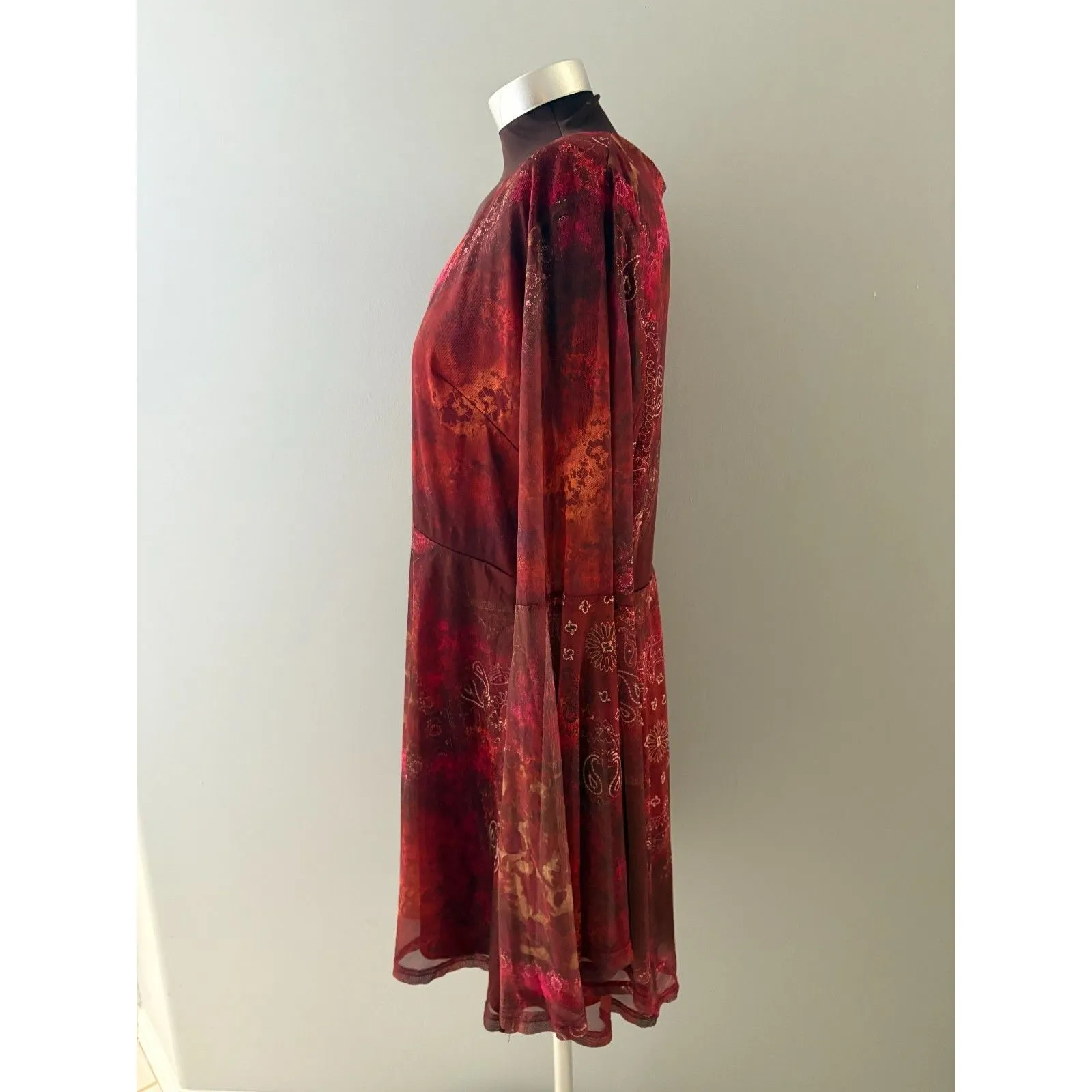 Cider Babydoll Top Size 2X Forest Fairy Bell Sleeve Whimsigoth Vampire Fantasy - Image 5