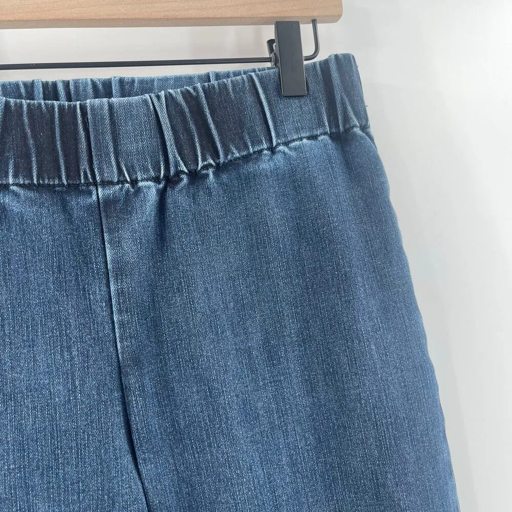 SOFT SURROUNDINGS Jean Pull On Pants Size Petite Small Stretch Denim Blue #3AW42 - Image 6