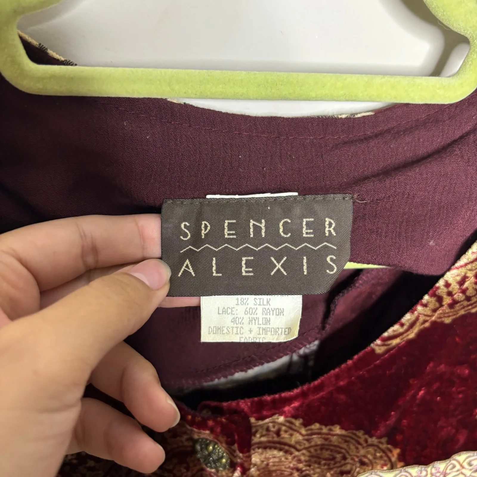 Spencer Alexis Brown Mixed Media Jacket Sz 16 - Image 6