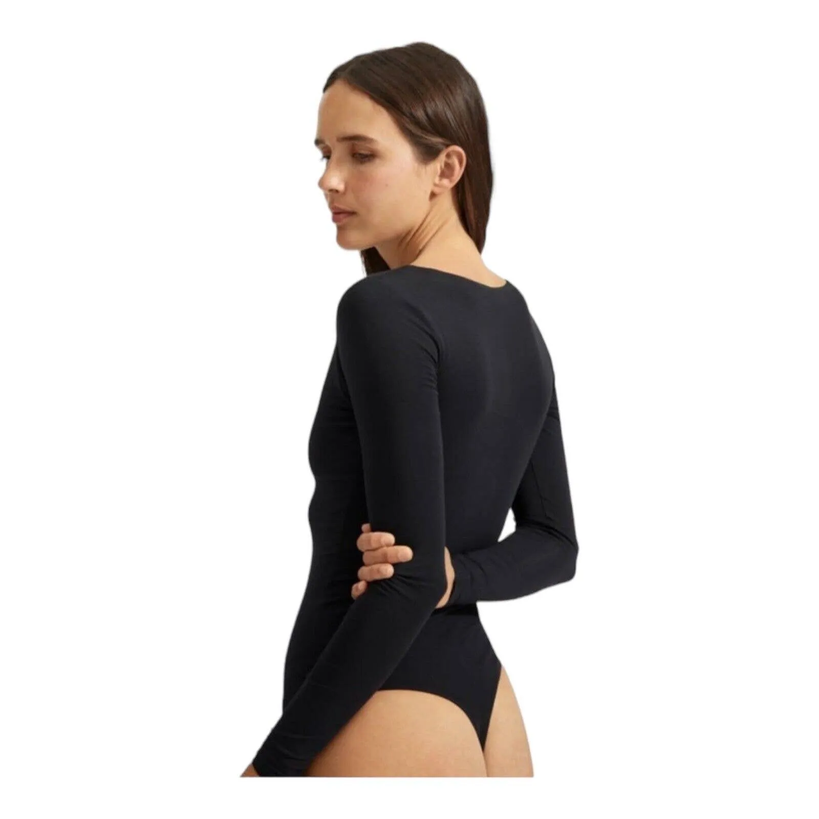 Everlane Black V Neck Bodysuit New‎ Size XS - Image 4