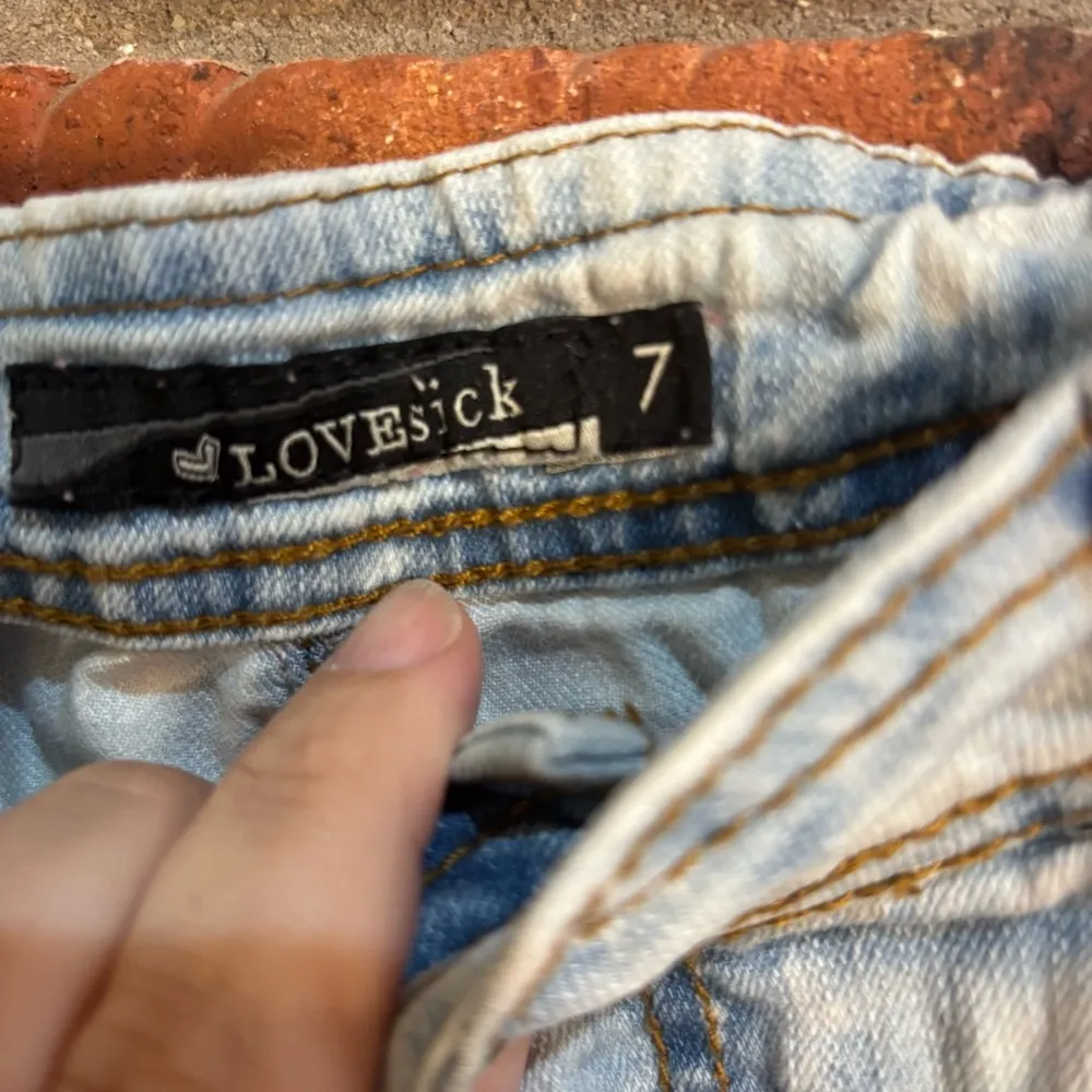 Lovesick womens acid washed suspenders overall shortall blue 7 - Image 3