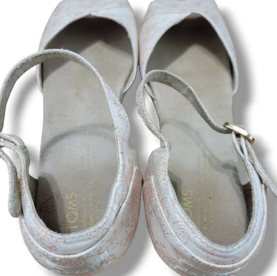 Toms Shoes Size 9.5 Toms Wedge Sandals Toms Floral Jacquard Platform Wedge Shoes Women's Shoes - Image 10