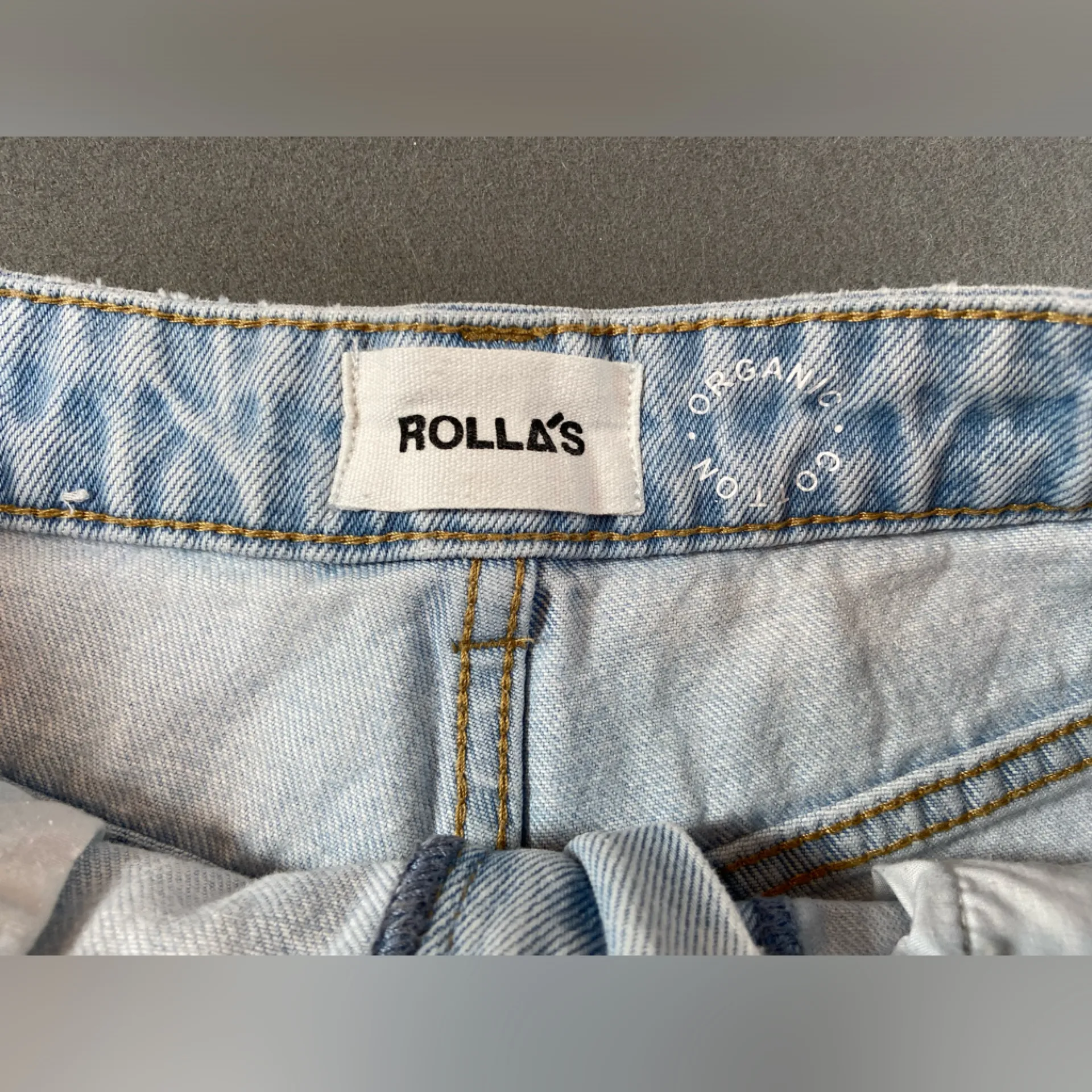 Rolla's Mirage High Rise Light Wash Jean Shorts‎ Cut Offs Fringe Size 26 Blue - Image 3