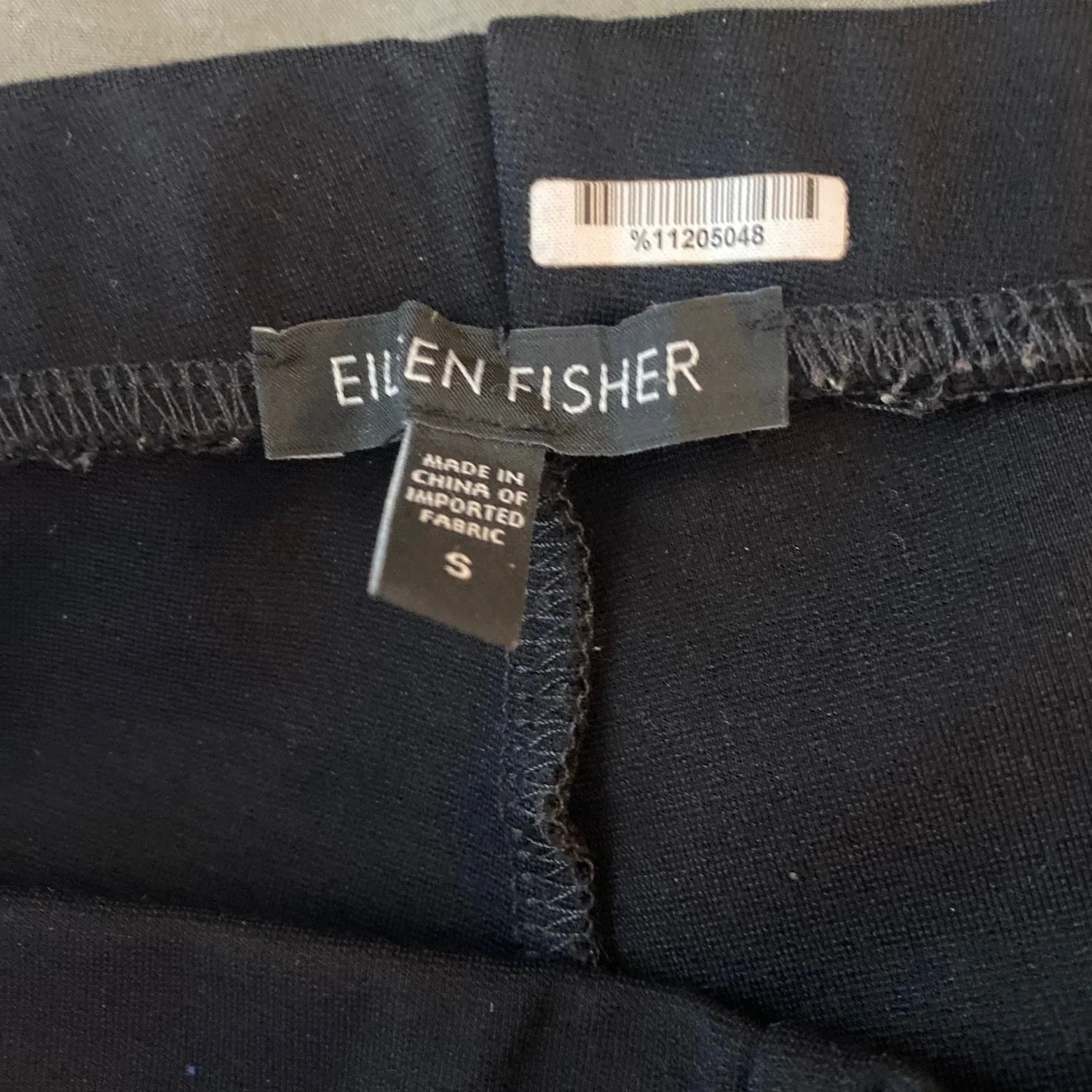 Eileen Fisher Black Ankle Pull-on Pants with Zipper at Ankle women sz S - Image 4