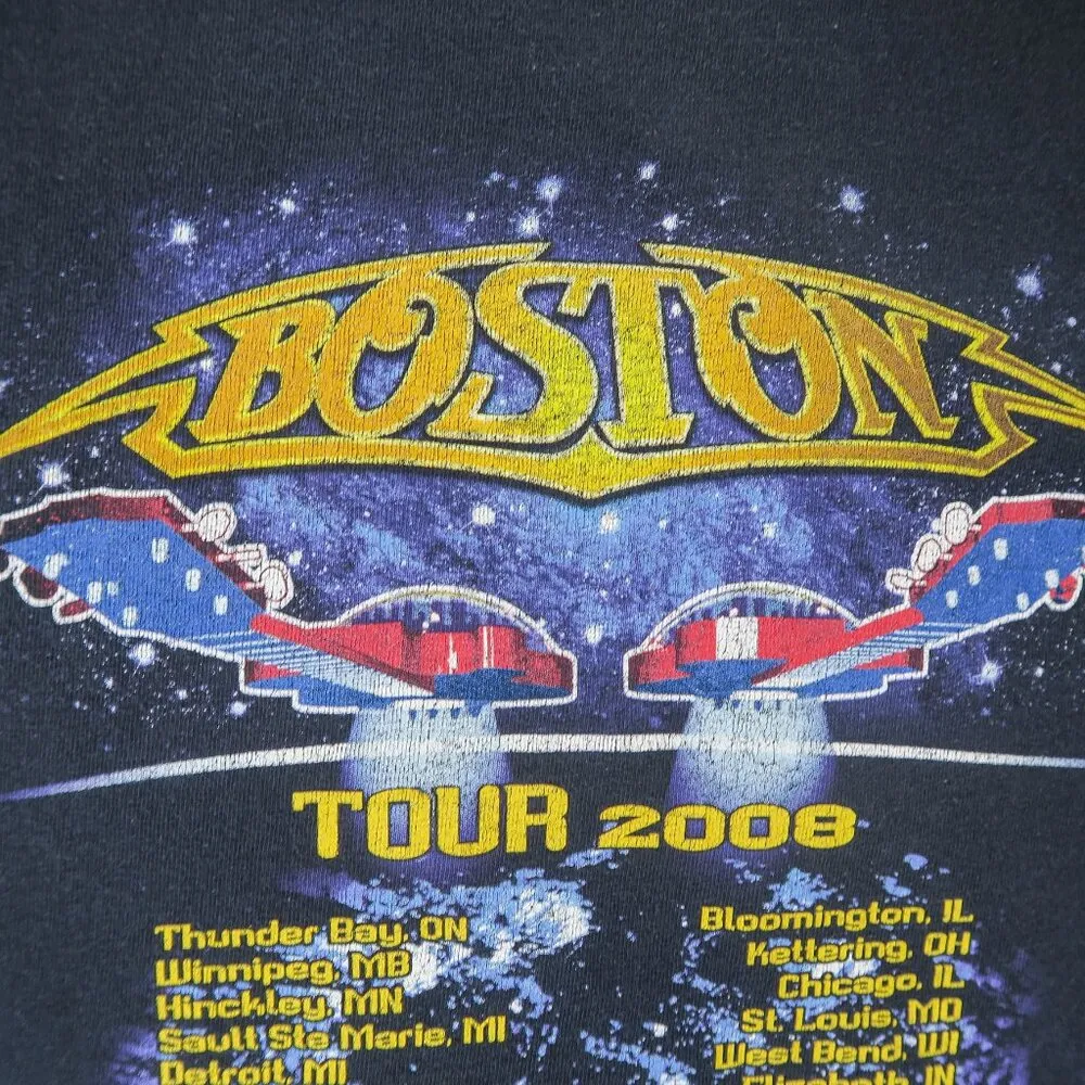 Vintage Y2K Boston 2008 Tour Rock Band Shirt - Image 7
