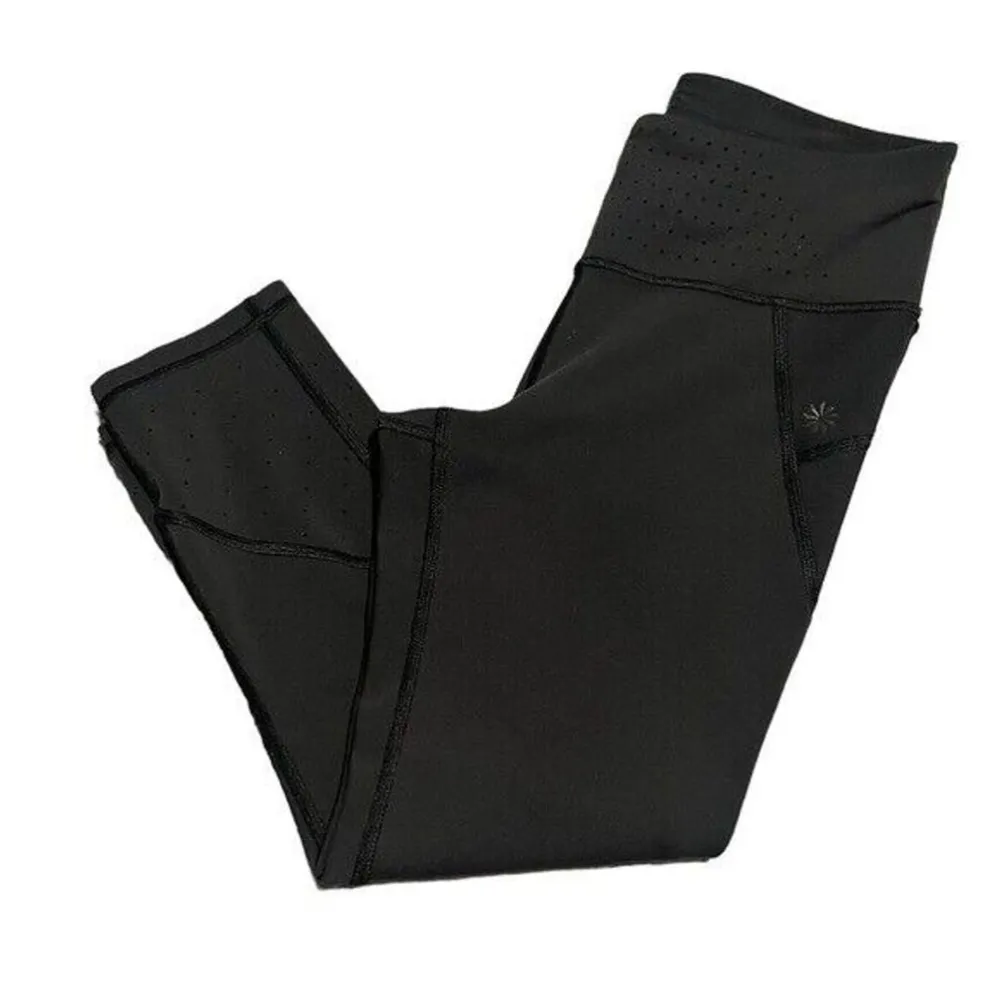 Athleta Leggings Womens Size Small Black Cropped Athleisure Yoga Pants Gym Train - Image 2