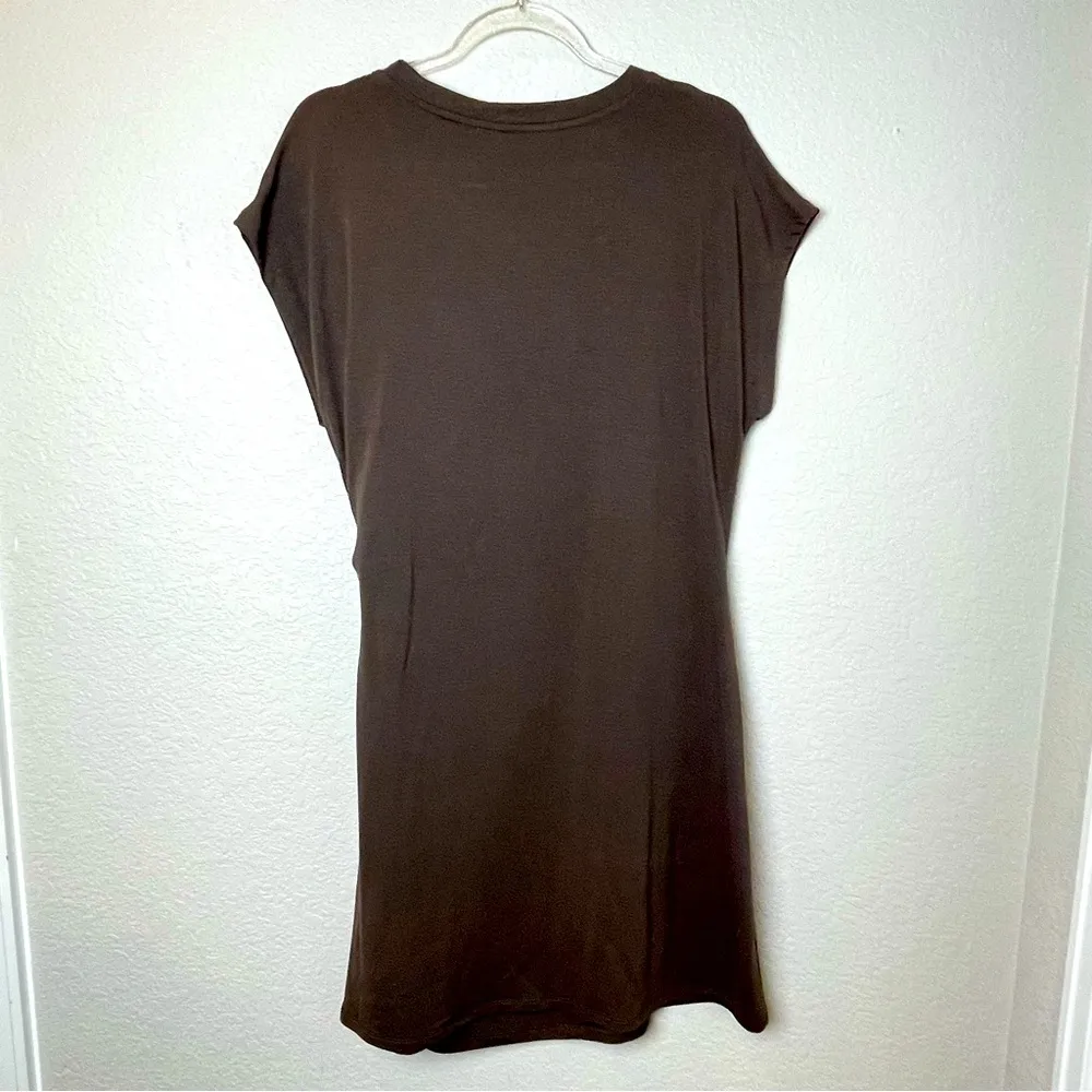 BNWT! CABLE & GAUGE Brown Tie-Front Casual Shirt Dress Size XL - Image 8