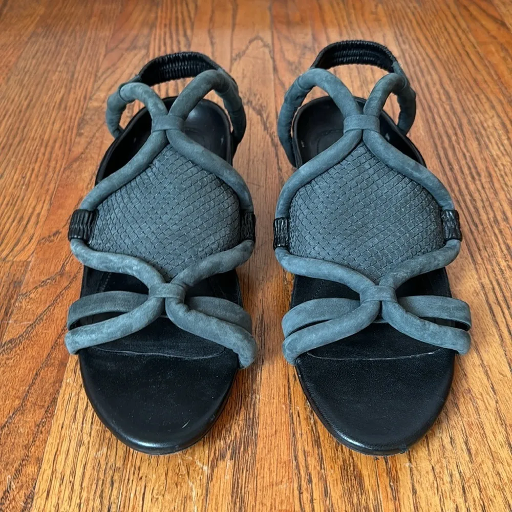 3.1 Phillip Lim Black Gray Marquise Flat Sandals - Image 4