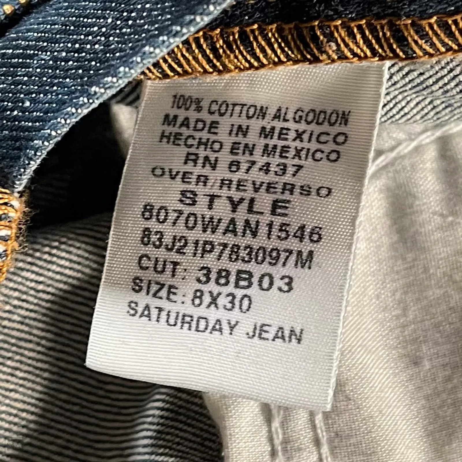 NEW Polo Jeans Co. Women's Saturday Jean Straight Leg Classic Fit 8x30 Blue Size 8 - Image 3