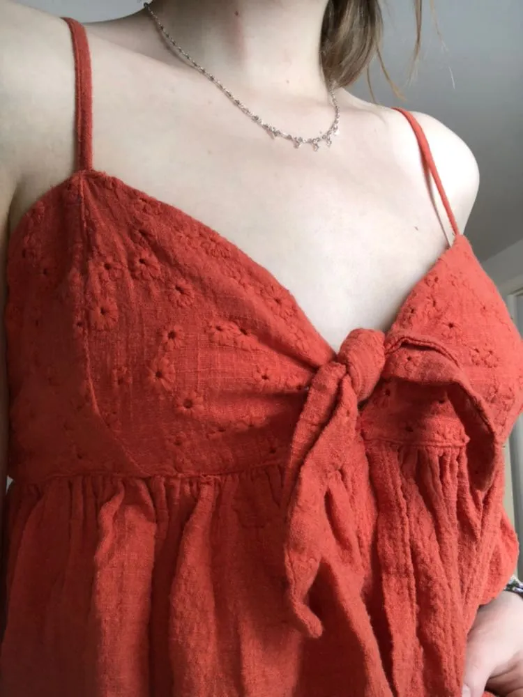 Burnt Orange Flowy Top - Image 2