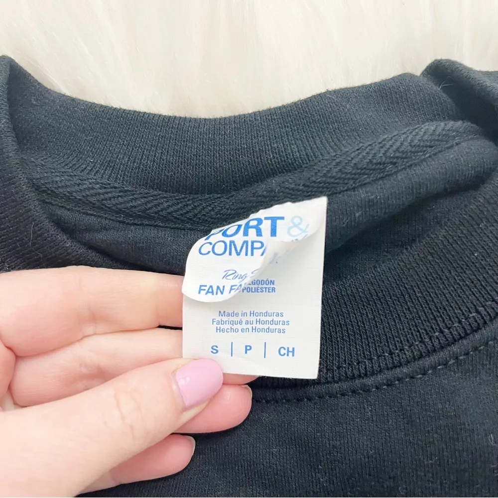 Skeleton Drinking Coffee Halloween Sweatshirt Black - Image 3