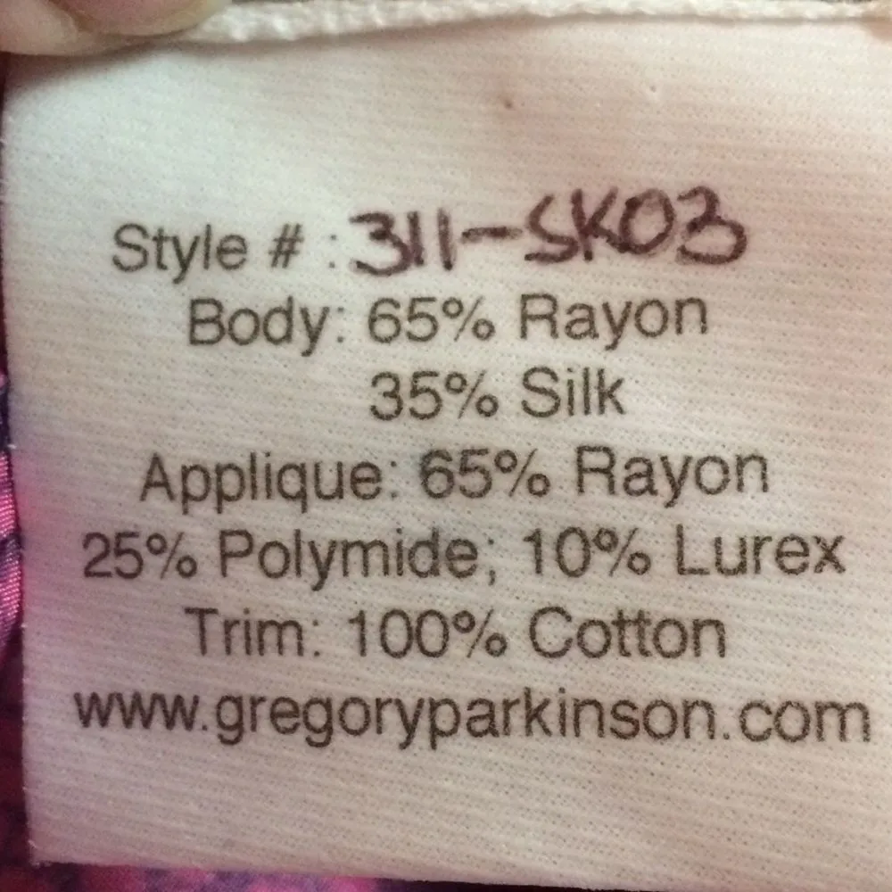 RARE Gregory Parkinson Patchwork Skirt in Pinks/Purples w/Black Lace Print - Image 12