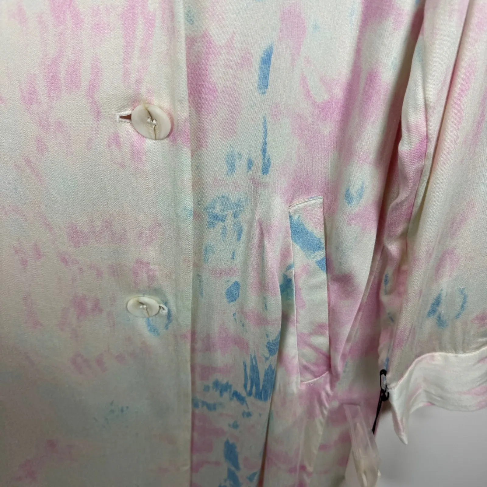 NWT Something Navy Tie Dye Duster Sz M Pastel Clean‎ Girl Cotton Candy Festival - Image 4