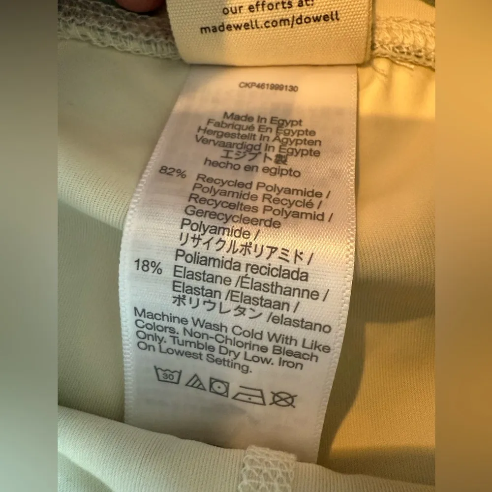 NWT Madewell MWL Womens Biker Shorts Sage Cream Tropical Size XS Summer Athletic - Image 4