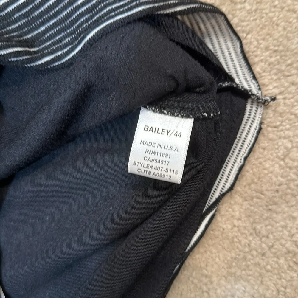 Bailey 44 Anthropologie Layered Black White Stripe Knee Length Skirt Size XS - Image 5