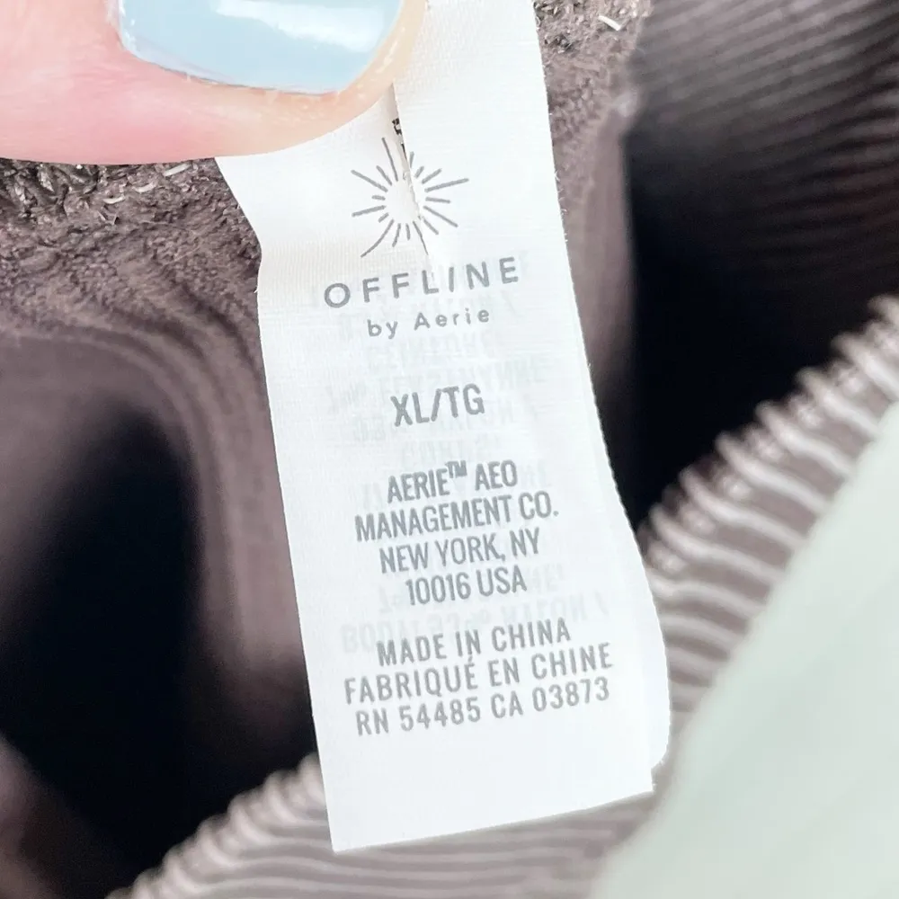 OFFLINE By Aerie Seamless Washed Rib High Waisted Legging Relic Brown Size XL - Image 6