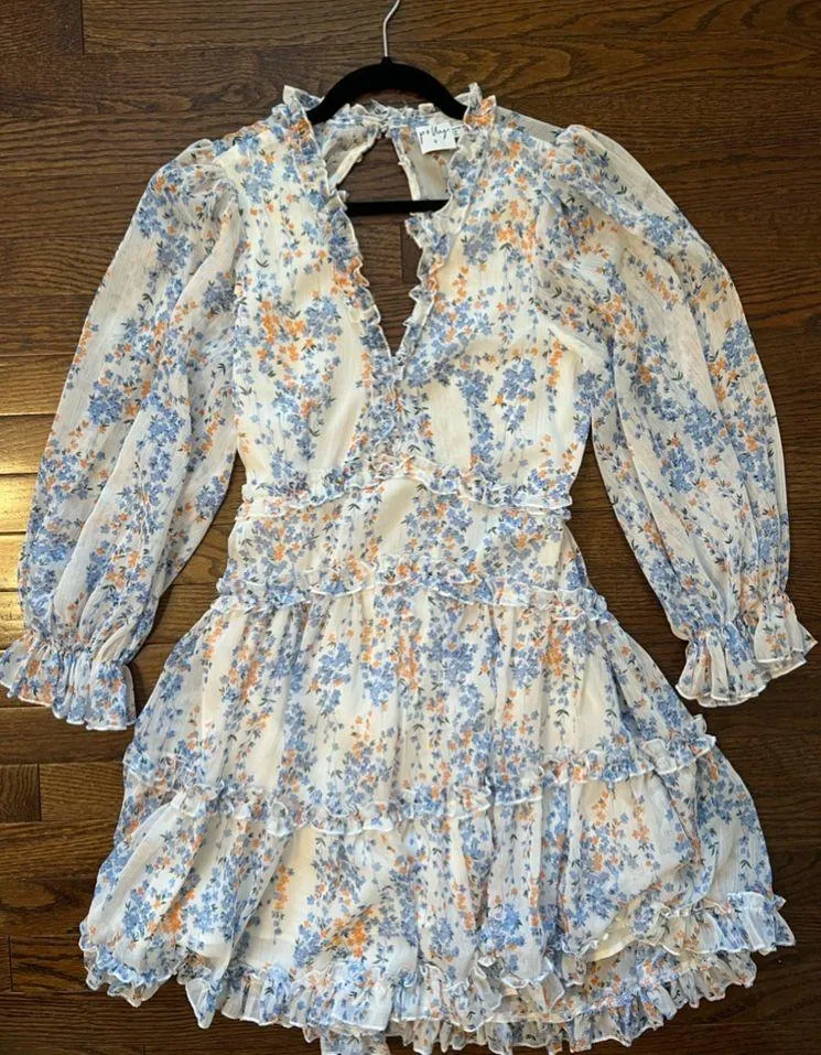 Floral Open Back Dress - Image 4