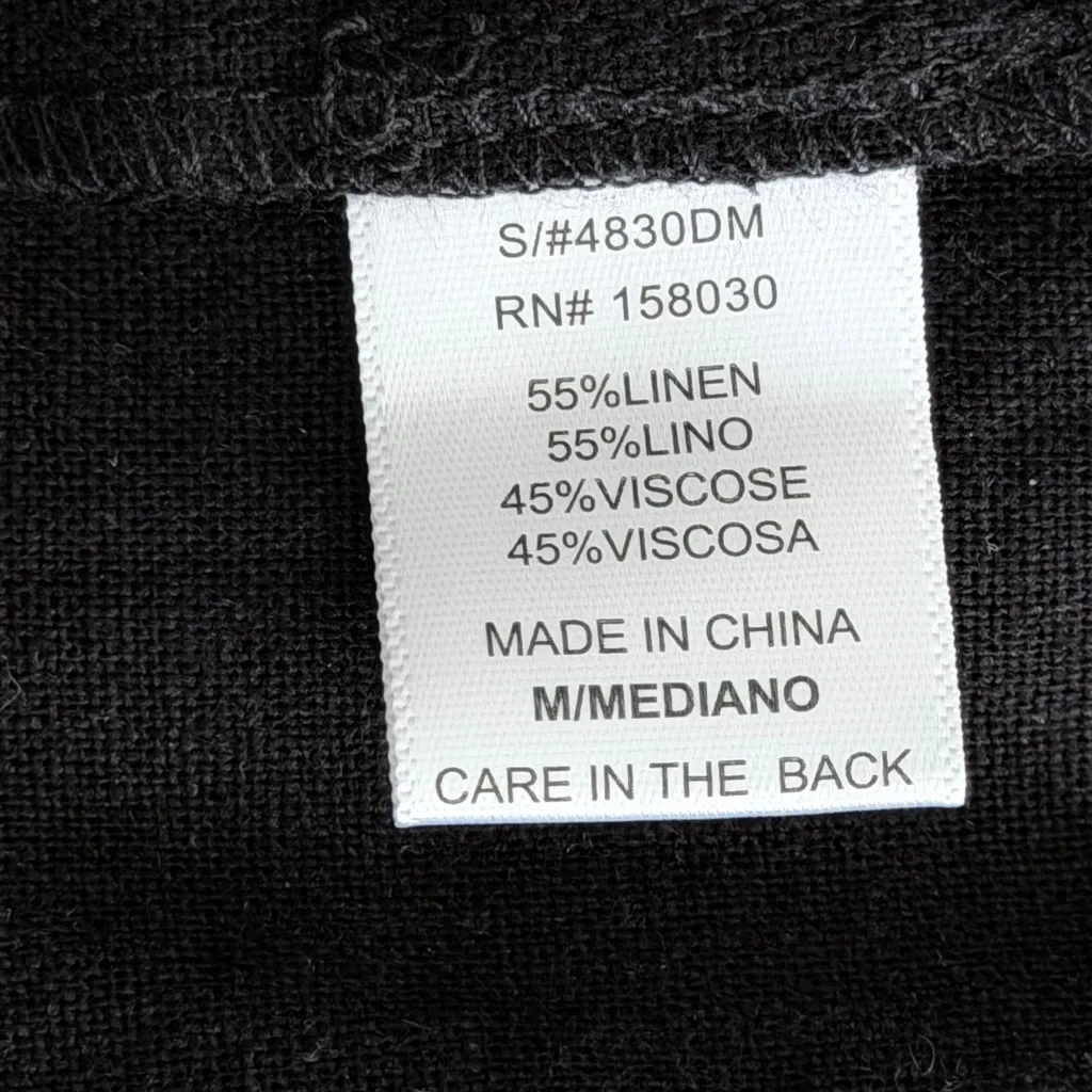 Love Tree Black Double-Breasted Mini Dress Sz M - Image 6