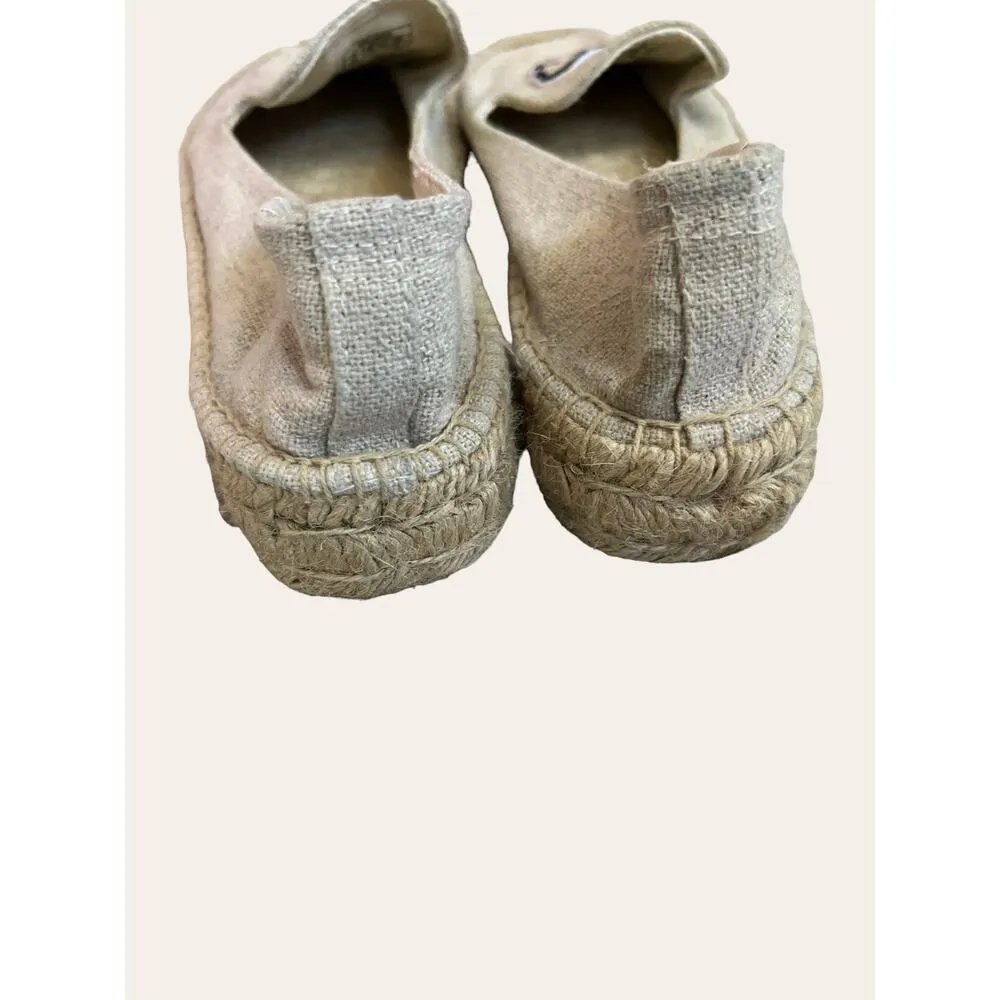Soludos French Bulldog Canvas Espadrilles Platform Slip On Shoes Size 10 - Image 7