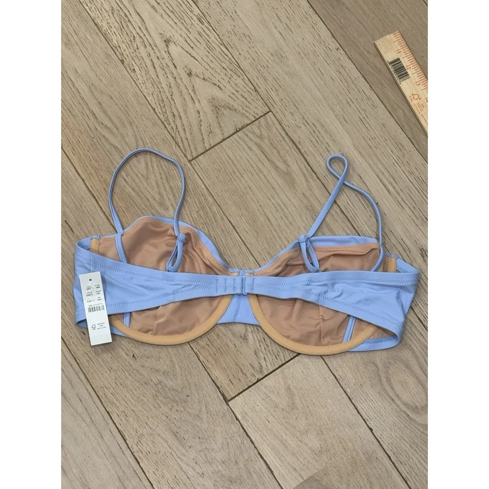 NEW J Crew Women's Balconette Underwire Bikini Swim Top Bra Style 40D Blue BX612 - Image 3
