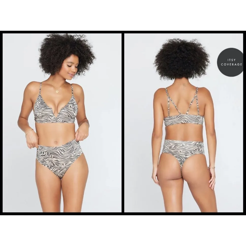 💕L*SPACE💕 Animal Instinct Bikini Set Siren Top + Portia Itsy Bottom Small NWT - Image 5