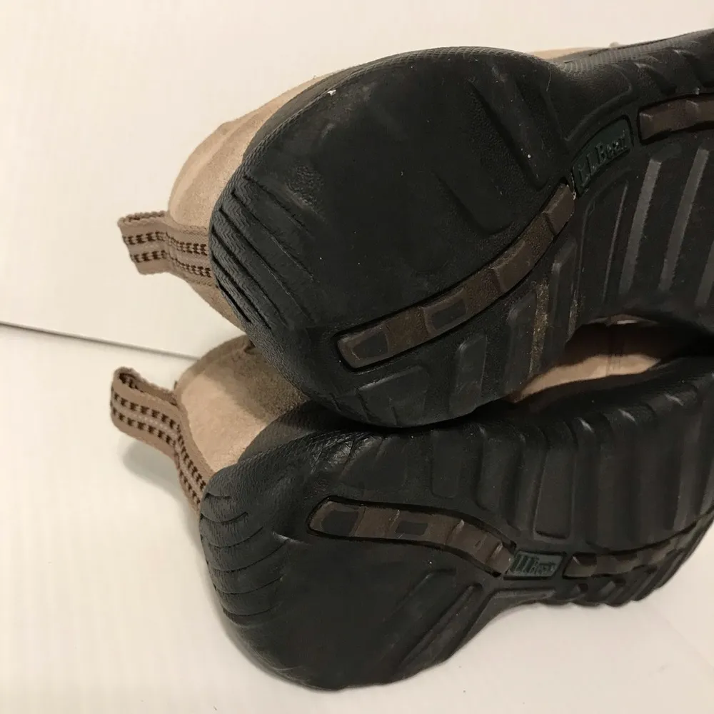 L.L. Bean suede slip on comfort moss shoe women size 8 W - Image 9