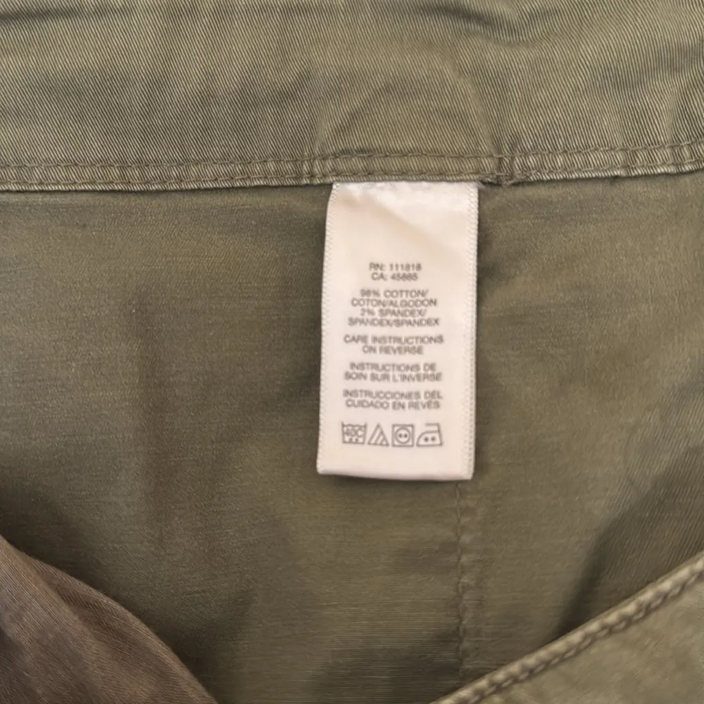 Michael Kors cotton khaki Green Cargo Pants Slim Fit. Multiple Pockets.Size 10. - Image 8