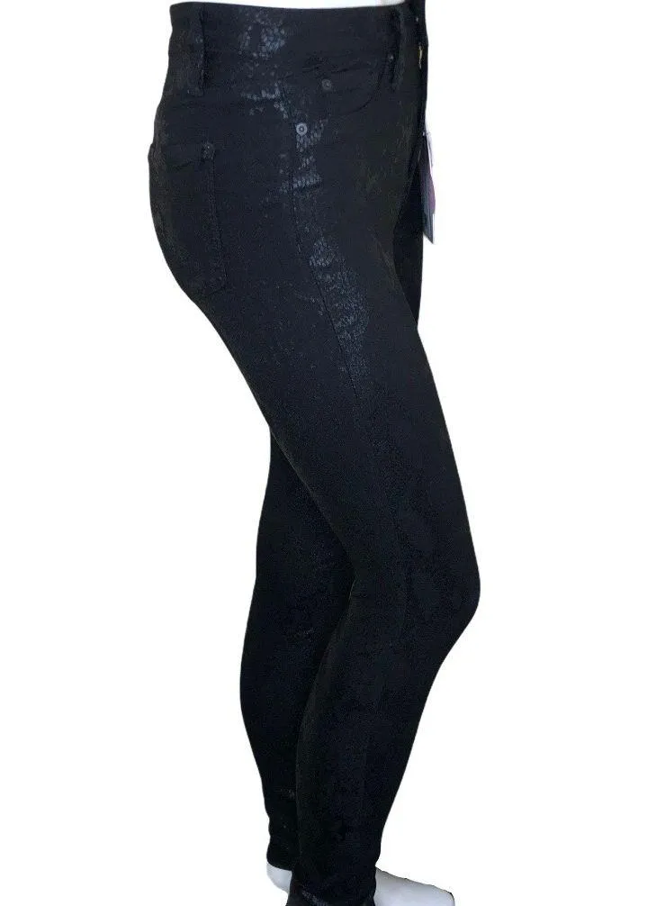 YMI Black Snakeskin High Rise Skinny Jeans - Image 5