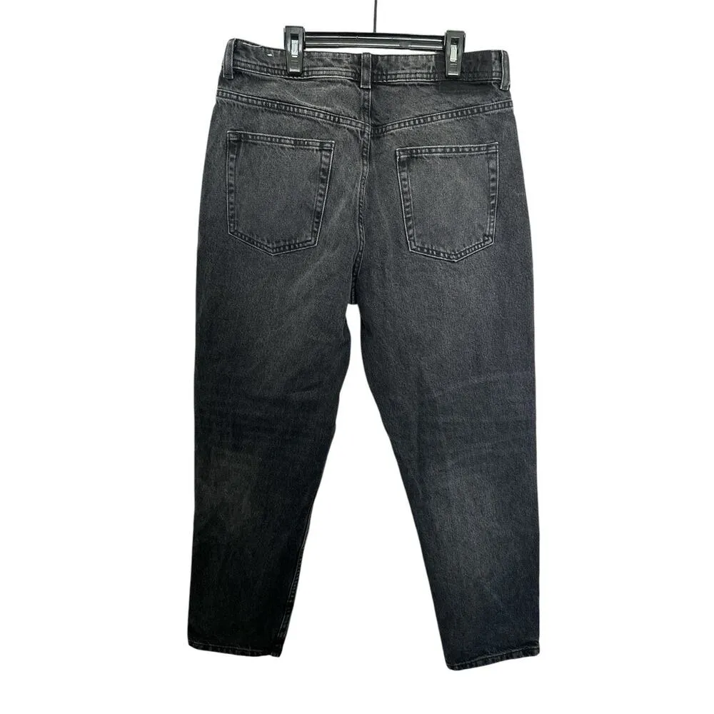Zara Women's Black Washed High Rise acid wash Black Denim Jeans Size 8 - Image 2