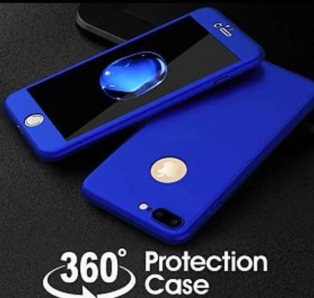iPhone 8 Royal Blue 360 Shockproof Case Woh Screen Protector - Image 4