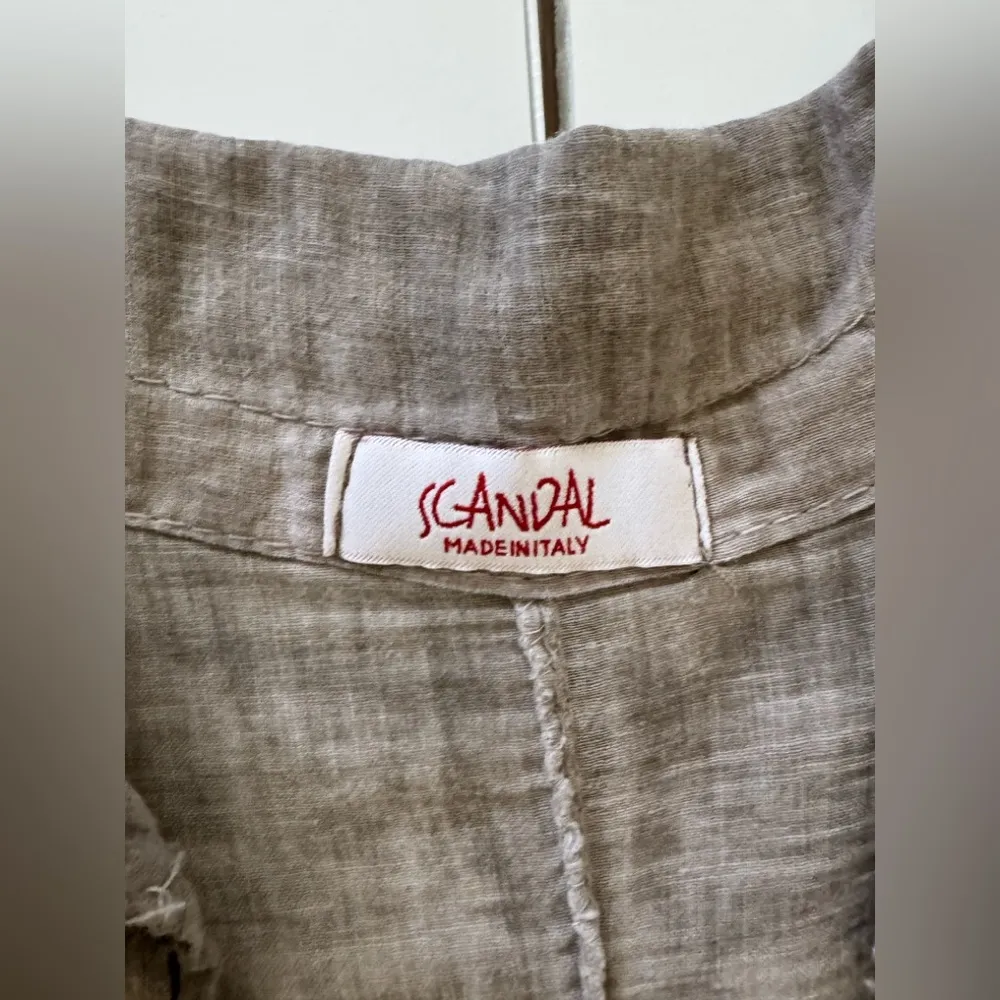 SCANDAL MADE IN ITALY 🇮🇹 Gray WOMANS Shirt 👚 100% COTTON. Size undefined - Image 2