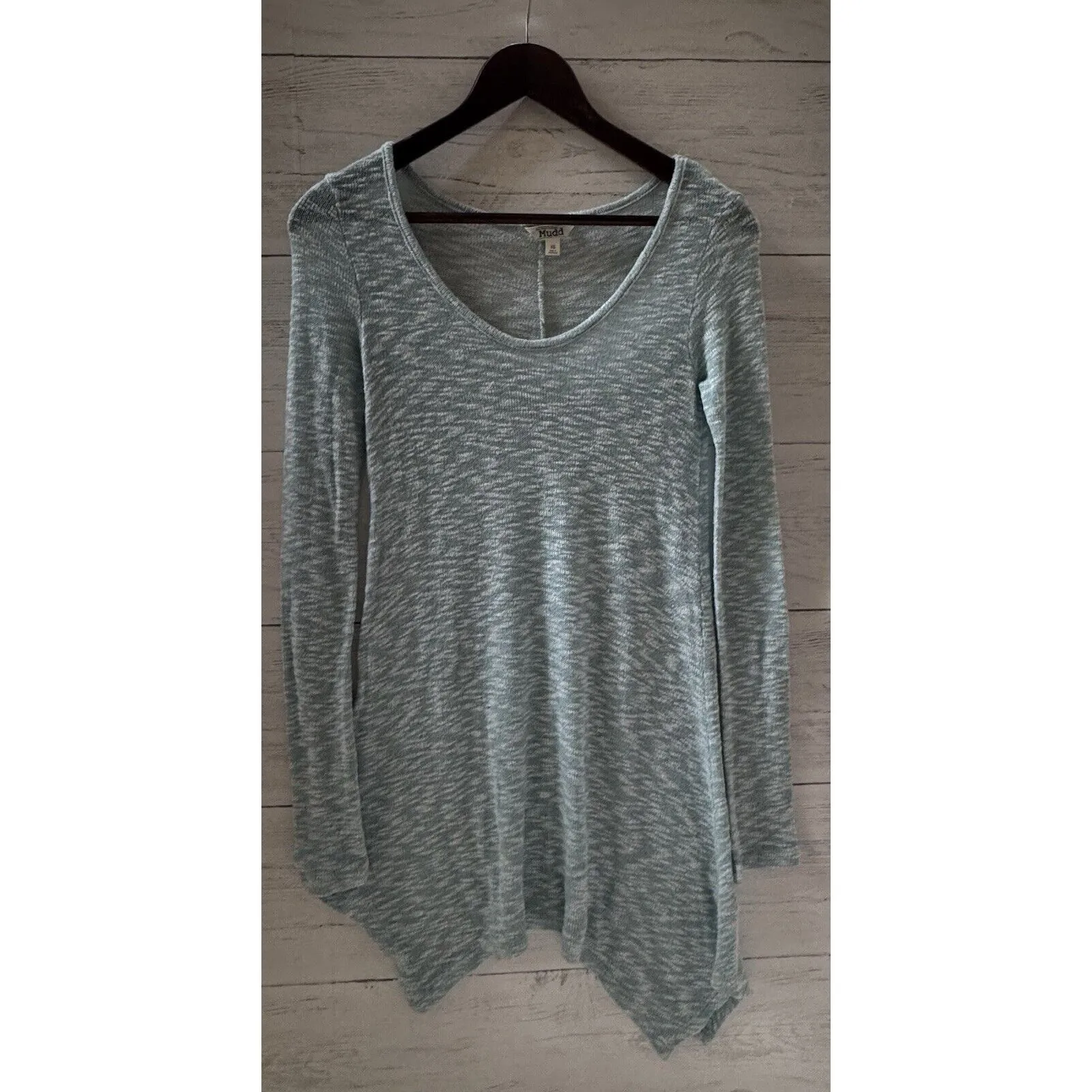 Mudd Asymmetrical Light Green Burnout Tunic XS - Image 3