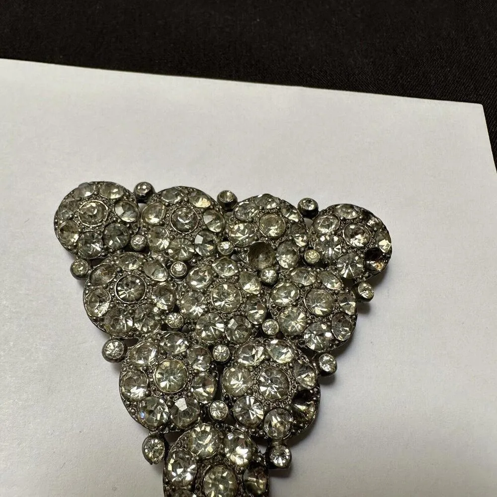Vintage Art Deco Signed Doctor Dress Rhinestone Brooch Pin - Image 2