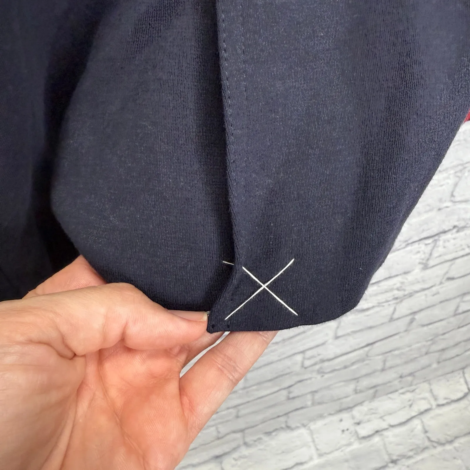 Talbots Womens Military Style Blazer Size 18W New Navy Blue Red Gold Buttons - Image 7