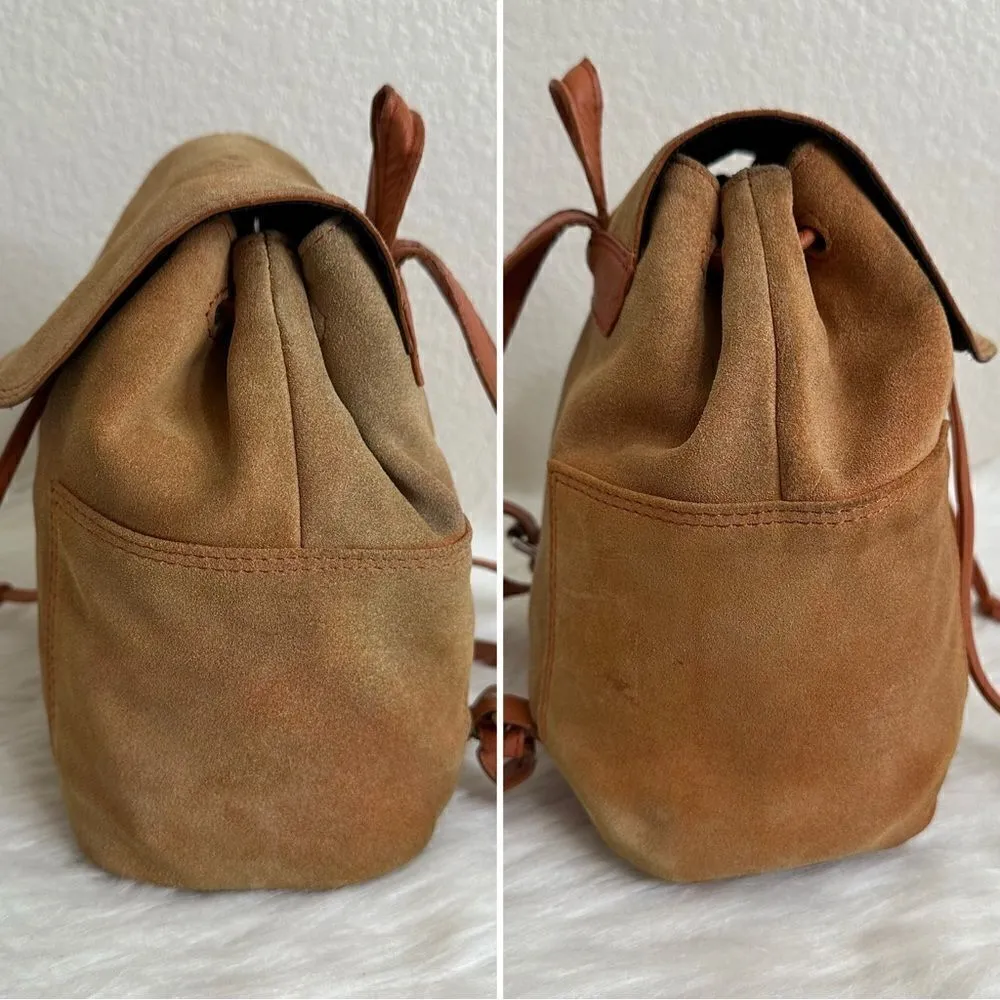 Urban Outfitters 100% Brown Suede Leather Backpack - Image 8