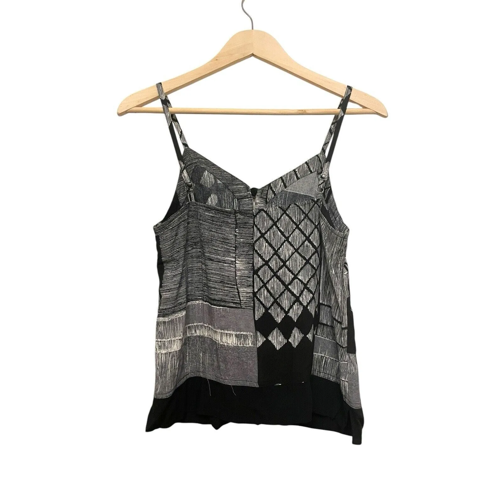 Vintage Jams World Nori Tank Top Women Size Large Black White Arty‎ Tribal Boho - Image 2