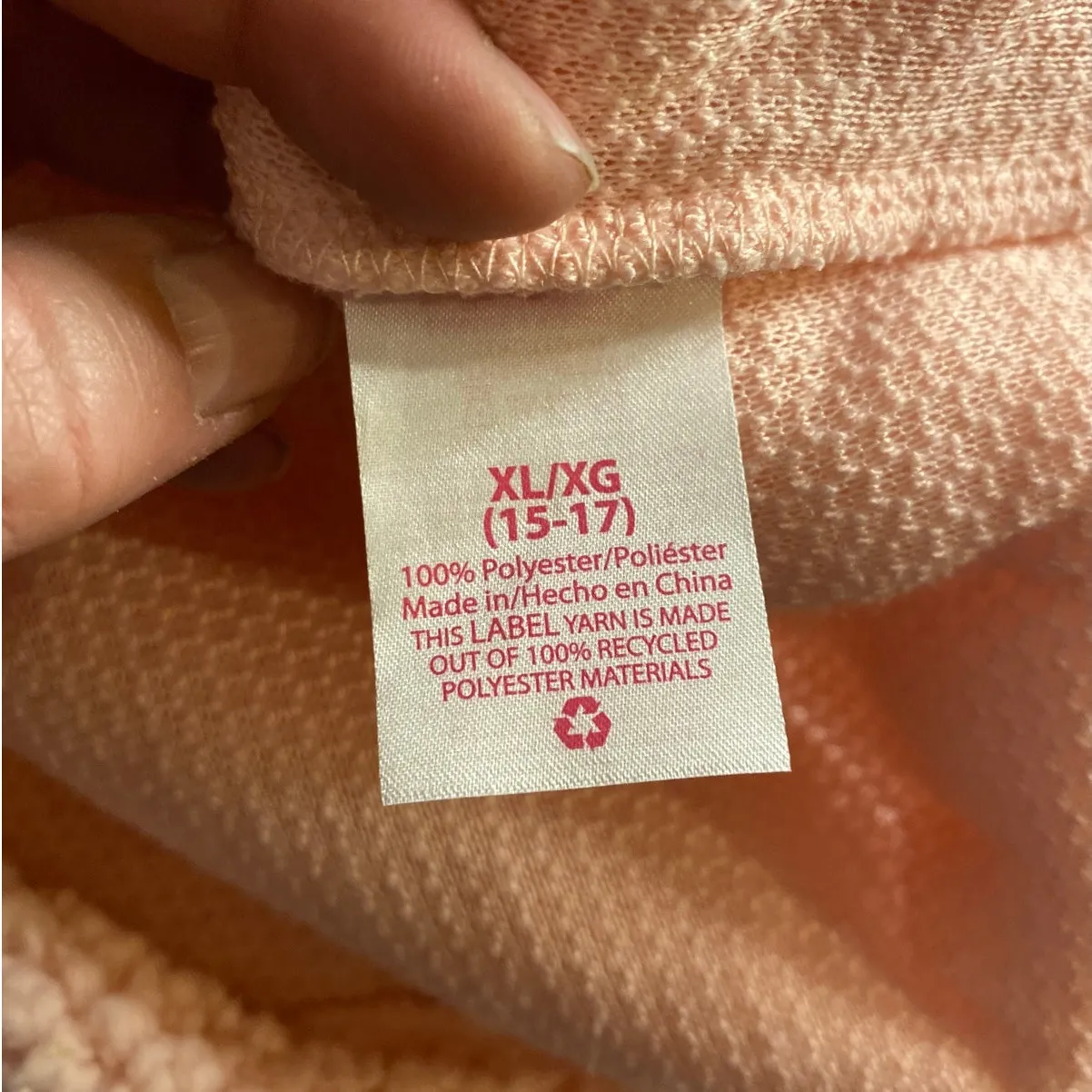 Cozy Soft Peach Sherpa Quarter Zip Pullover No Boundaries Women’s XL - Image 4