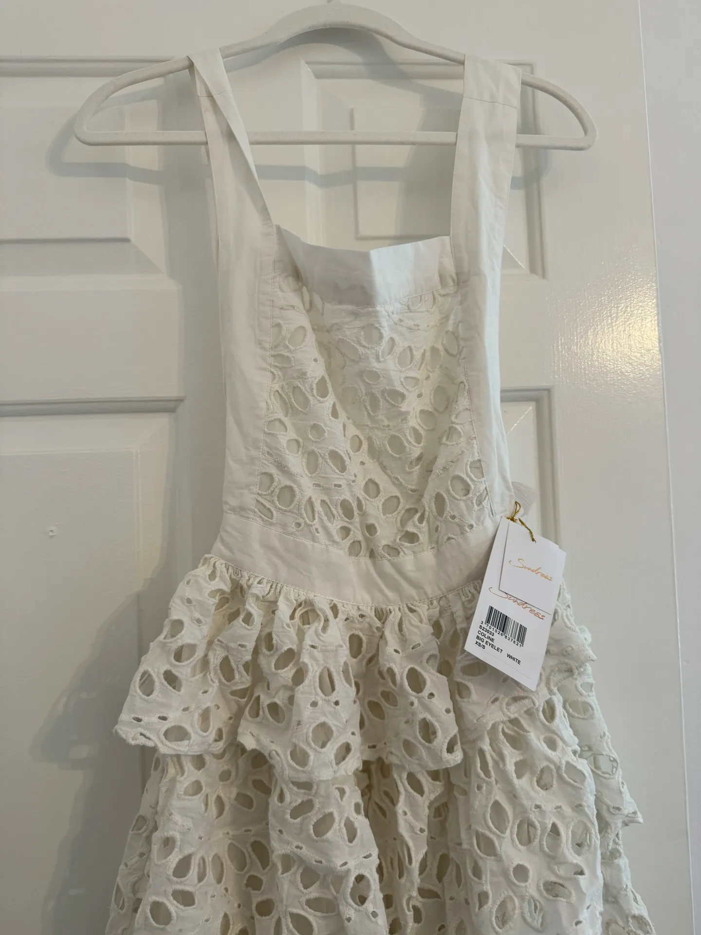 Sundress Coline short dress eyelet White Size XS - Image 2