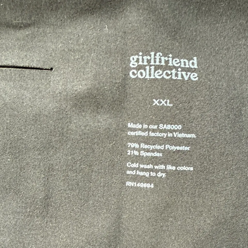 GIRLFRIEND COLLECTIVE Black High-Waisted Bike Shorts Size XXL - Image 7