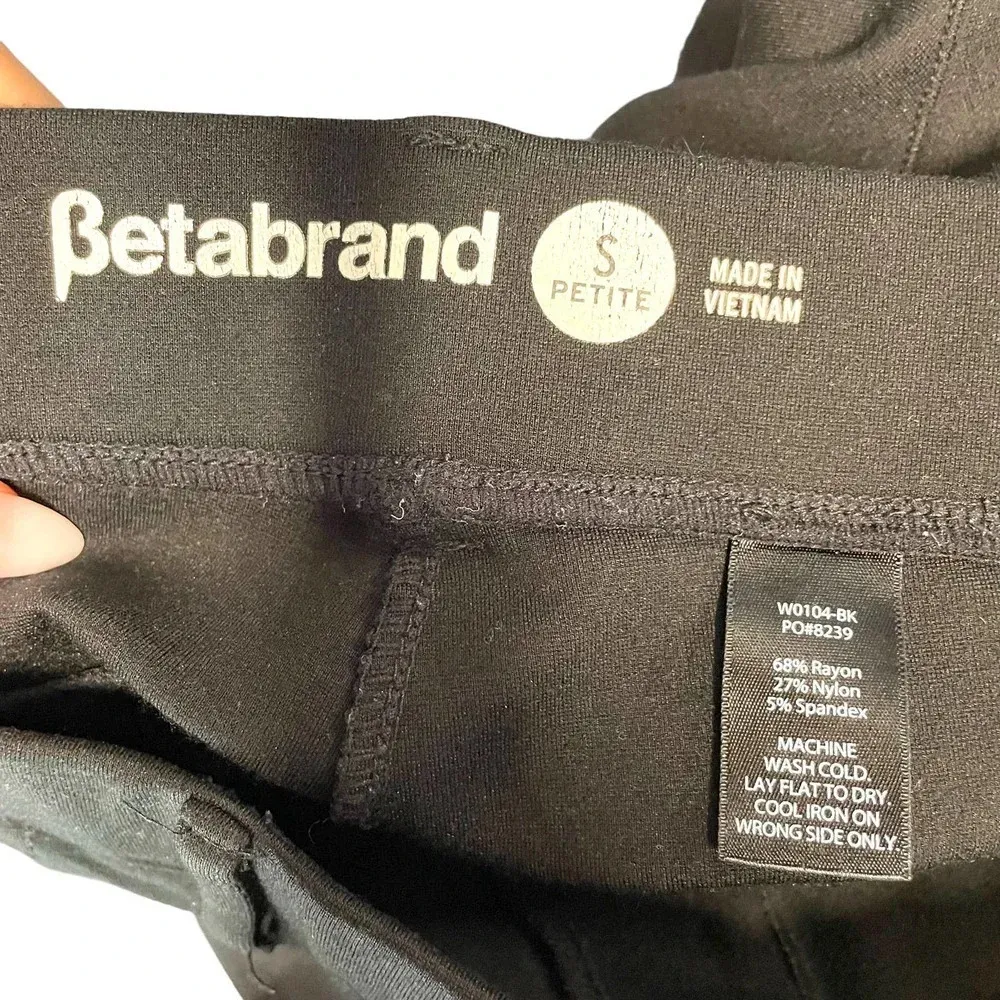 Betabrand Boot-Cut Classic Dress Pant Yoga Pants Black Size‎ Small Petite - Image 7